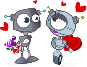 alla hjärtans dag robotar